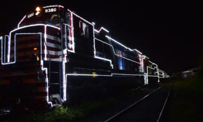 trem iluminado