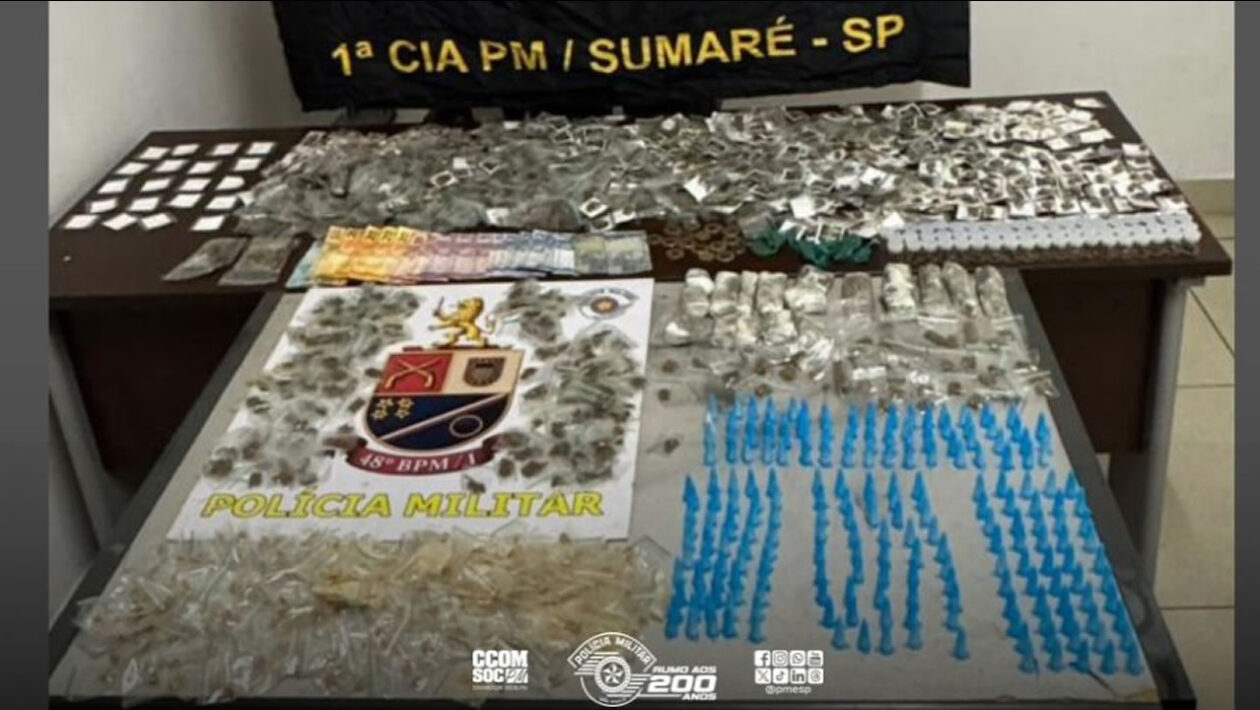 Polícia Militar prende indivíduo por tráfico de drogas em Sumare